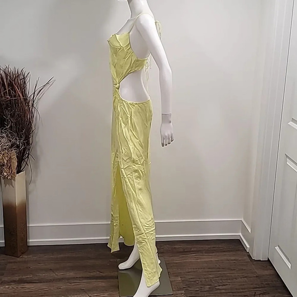 FOR Love & Lemons Kyra Cut Out Maxi Dress in Yellow - Picture 7 of 12